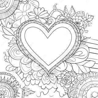 Ausmalbild Valentinsherz | Valentinstag Ausmalbild