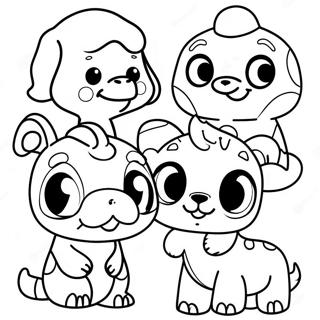 Niedliche Funko Pop Tiere Ausmalbild | Funko Pop Ausmalbild