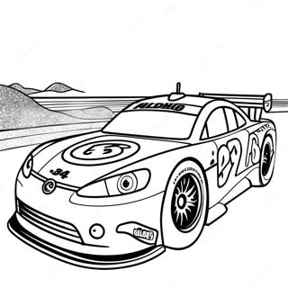 Kyle Larson Rennwagen Ausmalbild | Kyle Larson Ausmalbild