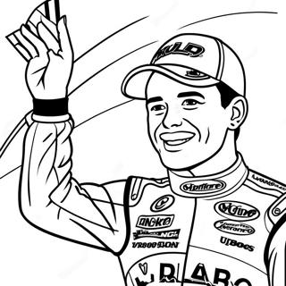 Kyle Larson im Siegerkreis Ausmalbild | Kyle Larson Ausmalbild