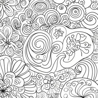 Festliche Pfefferminzwirbel Ausmalbild | Pfefferminz Ausmalbild