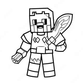 Minecraft Warden Ausmalbild | Minecraft Wächter Ausmalbild