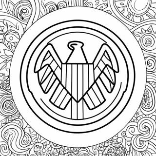 Agents of Shield Logo Ausmalbild | Agenten von Shield Ausmalbild