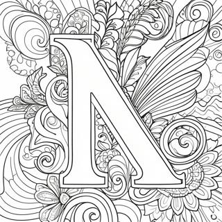Buchstabe N Ausmalbild | Buchstabe N Ausmalbild
