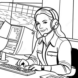 911 Dispatcher Ausmalbild | 911 Dispatcher Ausmalbild