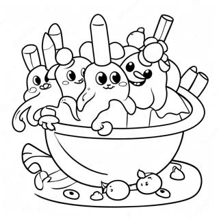 Bananensplit Ausmalbild | Die Bananen-Splits Ausmalbild