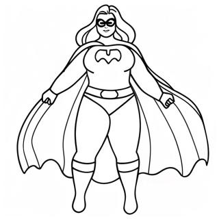 Plus-Size-Superheld Ausmalbild | Große Größen Ausmalbild
