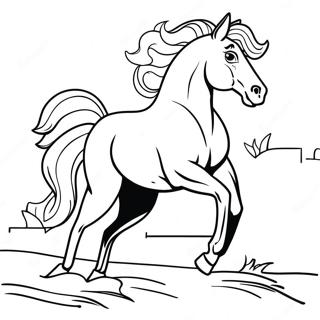 Buckendes Pferd Ausmalbild | Buckendes Pferd Ausmalbild
