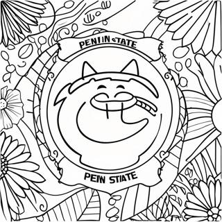 Penn State Logo Ausmalbild | Pennstaat Ausmalbild