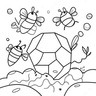 Bienen Schwarm Simulator Ausmalbild | Bienen Schwarm Simulator Ausmalbild
