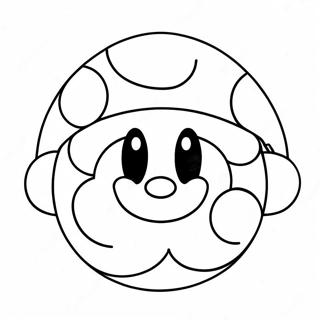 Niedlicher Mario Bombe Charakter Ausmalbild | Mario Bombe Ausmalbild