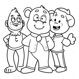 Doug mit Freunden Ausmalbild | Doug Ausmalbild