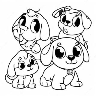 Abenteuerliche Pound Puppies Ausmalbild | Pfundwelpen Ausmalbild
