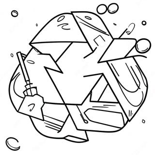 Recycling-Symbole-Ausmalbild | Recycling Ausmalbild