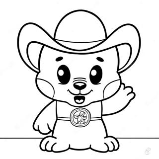 Ausmalbild von Buc-ee dem Biber-Maskottchen | Buc-ee's Ausmalbild