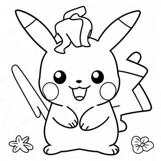 Halloween Pikachu-Ausmalbild | Halloween Pikachu Ausmalbild