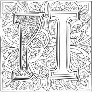 Illustrativer Großbuchstabe I Ausmalbild | Großbuchstabe I Ausmalbild