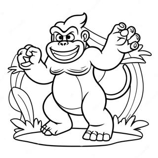 Dixie Kong Ausmalbild | Dixie Kong Ausmalbild