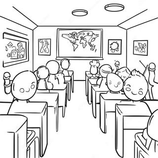 Klassenzimmer Ausmalbild | Klassenzimmer Ausmalbild