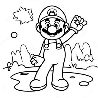 Mario Golf Ausmalbild | Mario Golf Ausmalbild