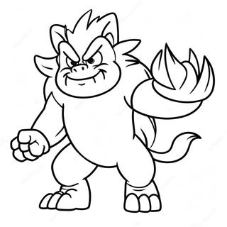 Werwolf Ausmalbild | Werwolf-Igel Ausmalbild