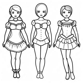 Fantasy-Papierpuppen-Ausmalbild | Papierpuppen Ausmalbild