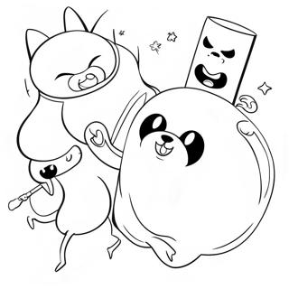 Adventure Time Ausmalbild | Abenteuerzeit Ausmalbild
