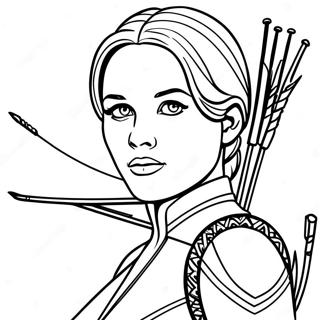 Katniss Everdeen Ausmalbild | Katniss Everdeen Ausmalbild