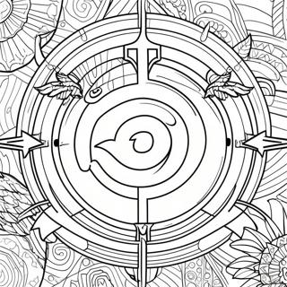 Cleveland Guardians Logo Ausmalbild | Cleveland Guardians Ausmalbild