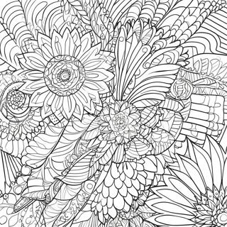 Komplexe Spirograph Muster Ausmalbild | Spirograph Ausmalbild