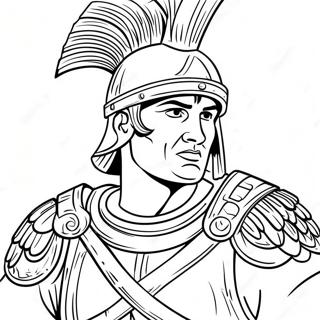 Fiercer Römischer Soldat Ausmalbild | Römischer Soldat Ausmalbild