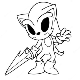 Excalibur Sonic Ausmalbild | Excalibur Sonic Ausmalbild