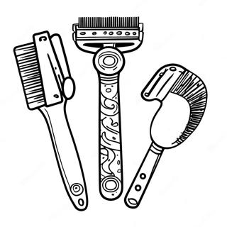 Coole Rasierer Designs Ausmalbild | Rasierer Ausmalbild