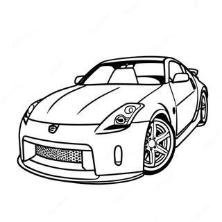 Nissan 350z Sportwagen Ausmalbild | 350z Ausmalbild