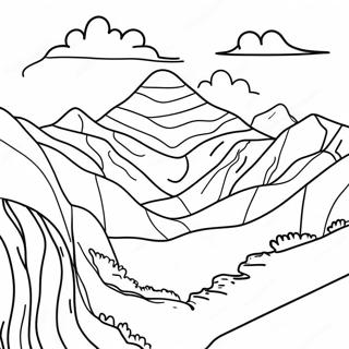 Landform Ausmalbild | Landschaftsform Ausmalbild