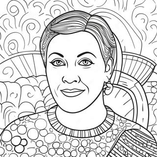 Lebendige Ausmalseite inspiriert von Alma Thomas | Alma Thomas Ausmalbild
