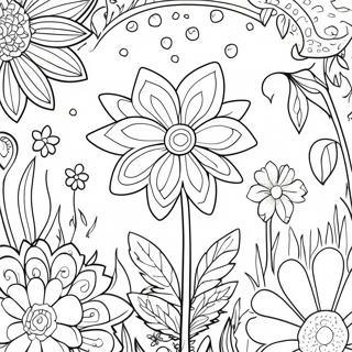 Verspielt Blumen im geheimen Garten Ausmalseite | Der geheime Garten Ausmalbild