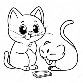 Katze und Maus Ausmalbild | Katze und Maus Ausmalbild