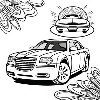 Chrysler 300 Sportlimousine Ausmalbild | Chrysler 300 Ausmalbild