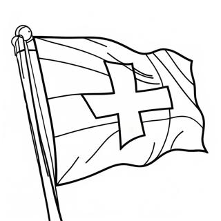 Schweizer Flagge Ausmalbild | Schweiz Ausmalbild