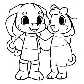 Chara und Asriel Ausmalbild | Undertale Ausmalbild