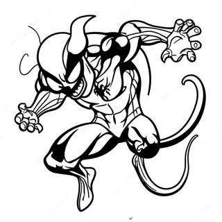 Venom Sonic in Aktion Ausmalbild | Venom Sonic Ausmalbild