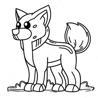 Minecraft Wolf Ausmalbild | Minecraft Wolf Ausmalbild