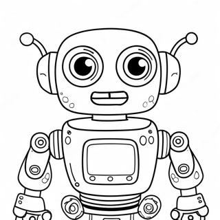 Geeky Roboter Ausmalbild | Nerdy Ausmalbild