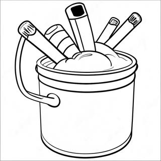 Farben Eimer Clipart Ausmalbild | Farben Eimer Clipart Ausmalbild