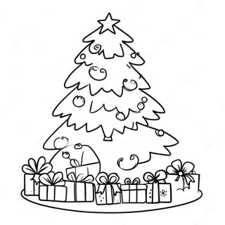 Deutscher Weihnachtsbaum Ausmalbild | Deutsche Weihnachten Ausmalbild