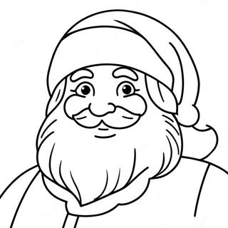 Festlicher deutscher Weihnachtsmann Ausmalbild | Deutsche Weihnachten Ausmalbild
