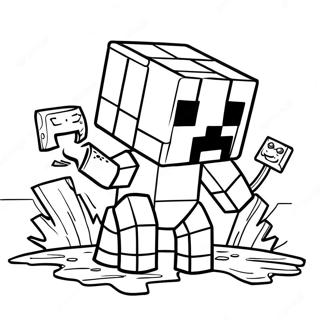 Minecraft Mutant Creeper Ausmalbild | Minecraft Mutant Creeper Ausmalbild