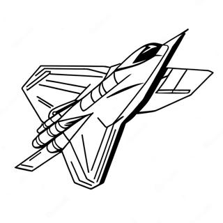 F22 Kampfjet Ausmalbild | F22 Kampfjet Ausmalbild