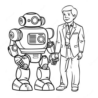 Ron und sein Roboter Ausmalbild | Rons Gone Wrong Ausmalbild